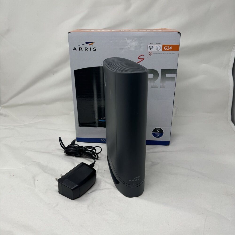 ARRIS Surfboard G34 DOCSIS 3.1 Gigabit Cable Modem & Wi-Fi 6 Router (AX3000)